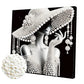 DIY Pearl Painting With Frame - Handmade Self-Adhesive Pearls - Hat Elegance (30*30cm)