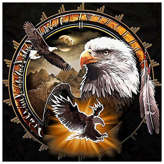 5D Diy Diamond Painting Kit Full Round Beads Eagle (40*40cm)