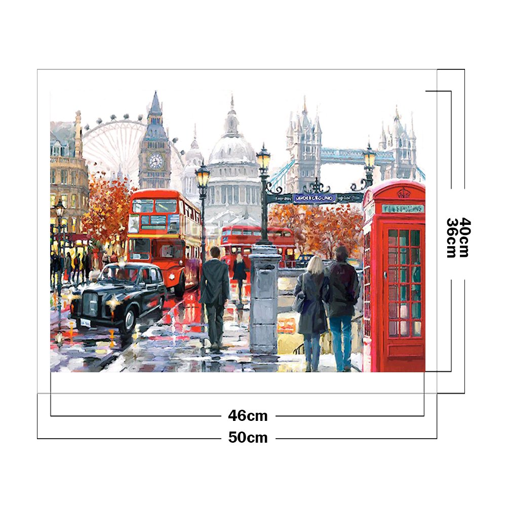 11ct Stamped Cross Stitch - British Street (40*50cm)
