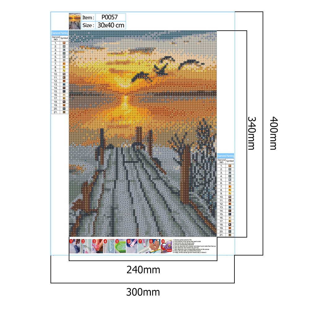 Diamond Painting - Full Round - Coast Sunset
