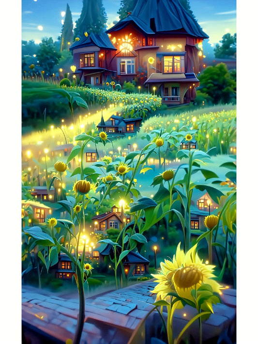 Full Round/Square Diamond Painting Kits | Green Scenery 40x70cm 50x80cm A