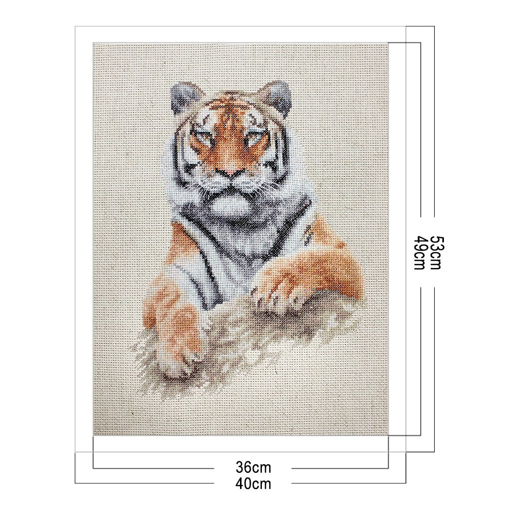 11ct Stamped Cross Stitch - Tiger (40*53cm)