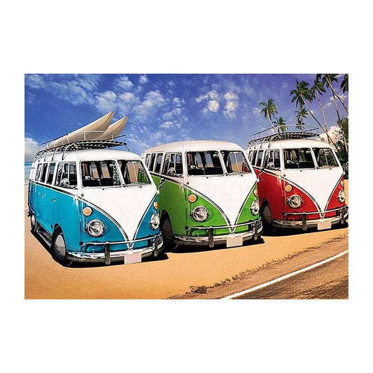 5D Diy Diamond Painting Kit Full Round Beads Bus Station