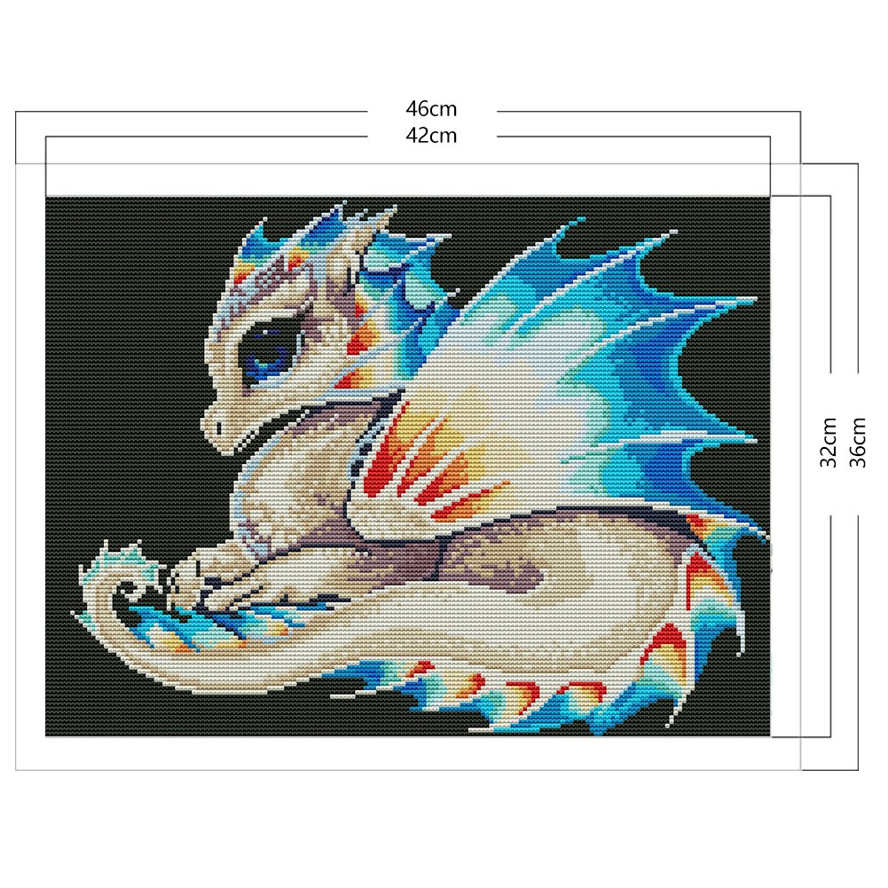 11CT Stamped Cross Stitch - Dragon(36*46CM) A