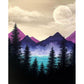 5D Diy Diamond Painting Kit Full Round Beads Purple Mountain