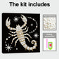 DIY Pearl Painting With Frame - Handmade Self-Adhesive Pearls - Scorpion (25*25cm) A
