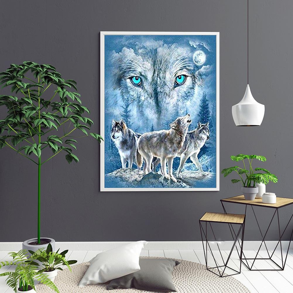 Diamond Painting - Full Round - Wolves B