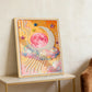 DIY Pearl Painting With Frame - Handmade Self-Adhesive Pearls - Moon oil painting (30*40cm)