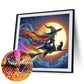 Diamond Painting - Full Round / Square - Halloween Flying Witch