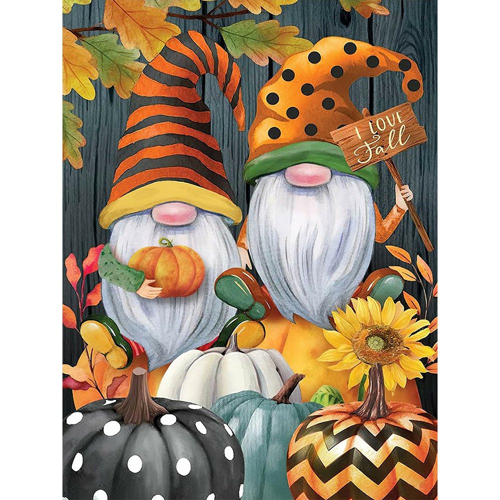 Diamond Painting - Full Round -Pumpkin Goblin Gnome