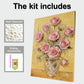 DIY Pearl Painting With Frame - Handmade Self-Adhesive Pearls - Vase (30*40cm) C