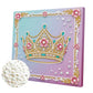 DIY Pearl Painting With Frame - Handmade Self-Adhesive Pearls - Crown (25*25cm)