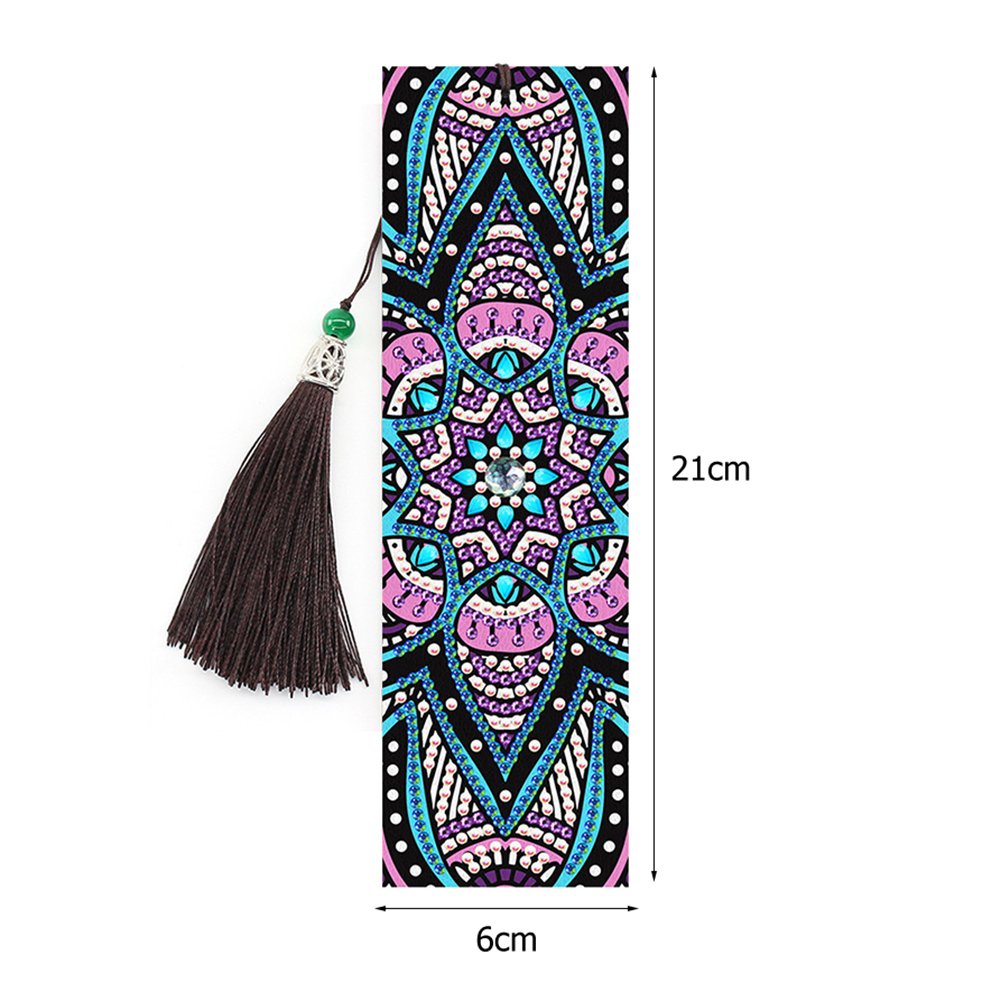 2pcs 5D Mosaic Bookmark Tassel Diamond Painting Page marker