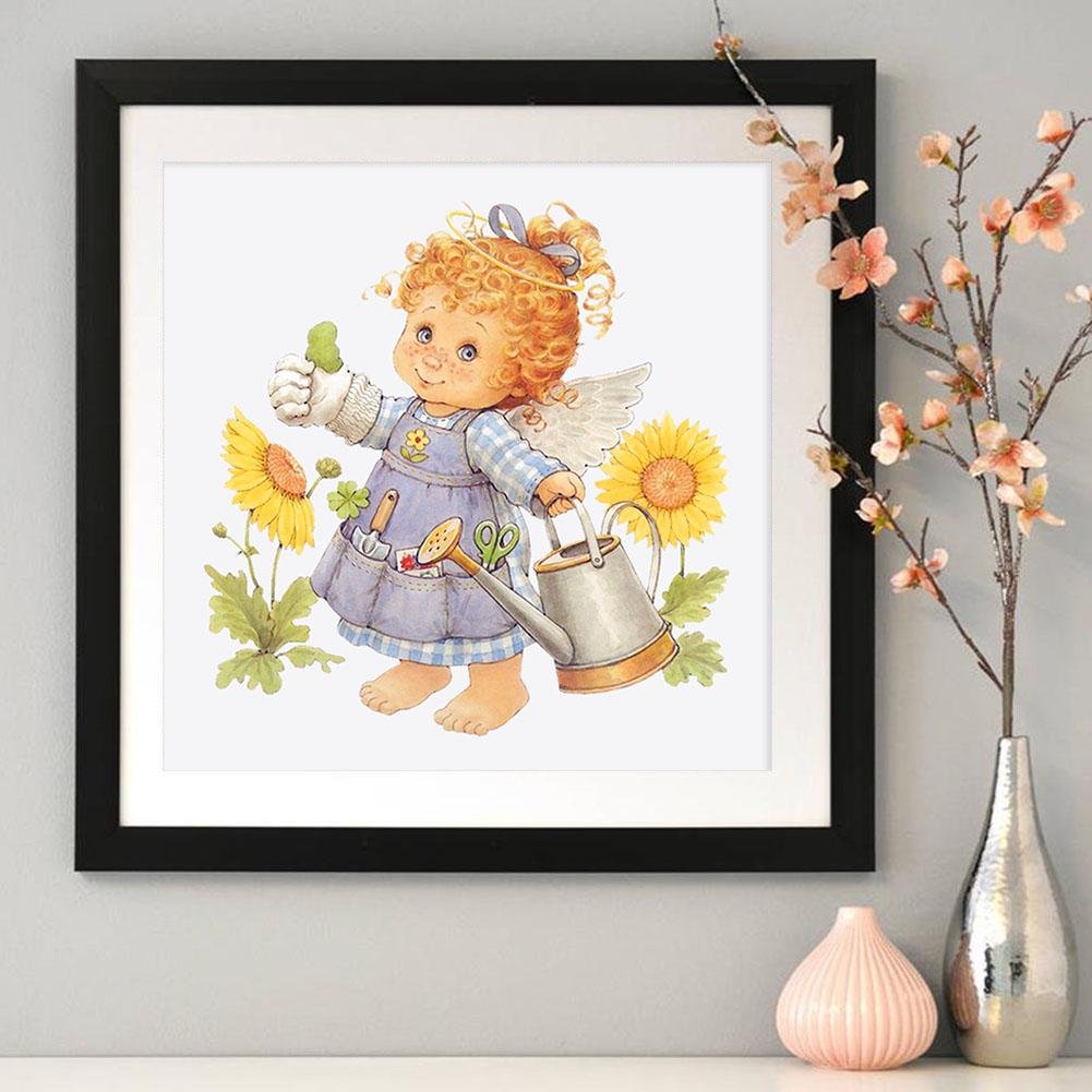 Diamond Painting - Full Round - Cute Watering Angel