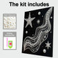 DIY Pearl Painting With Frame - Handmade Self-Adhesive Pearls - Starry Silk (30*40cm) B