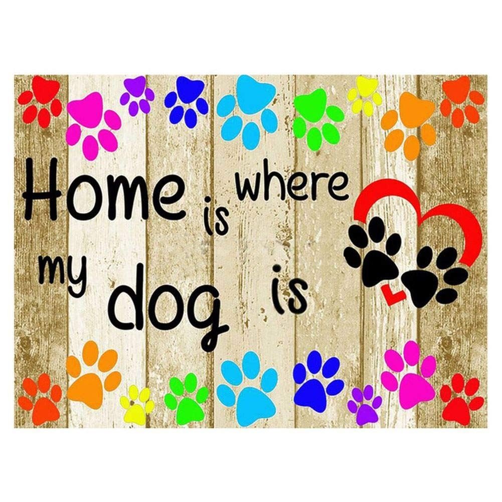 5D Diy Diamond Painting Kit Full Round Beads Home with Dog