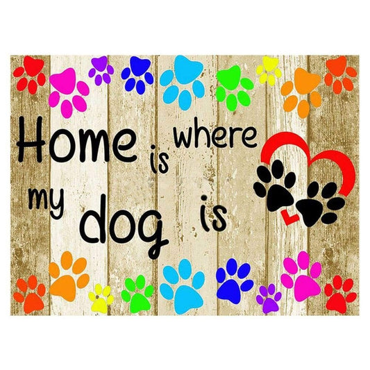 5D Diy Diamond Painting Kit Full Round Beads Home with Dog