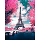 5D Diy Diamond Painting Kit Full Round Beads Eiffel Tower