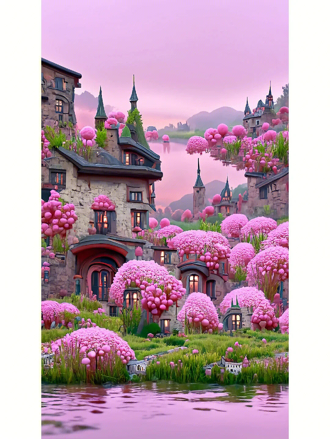Full Round/Square Diamond Painting Kits | Scenery Flower 40x70cm 50x80cm