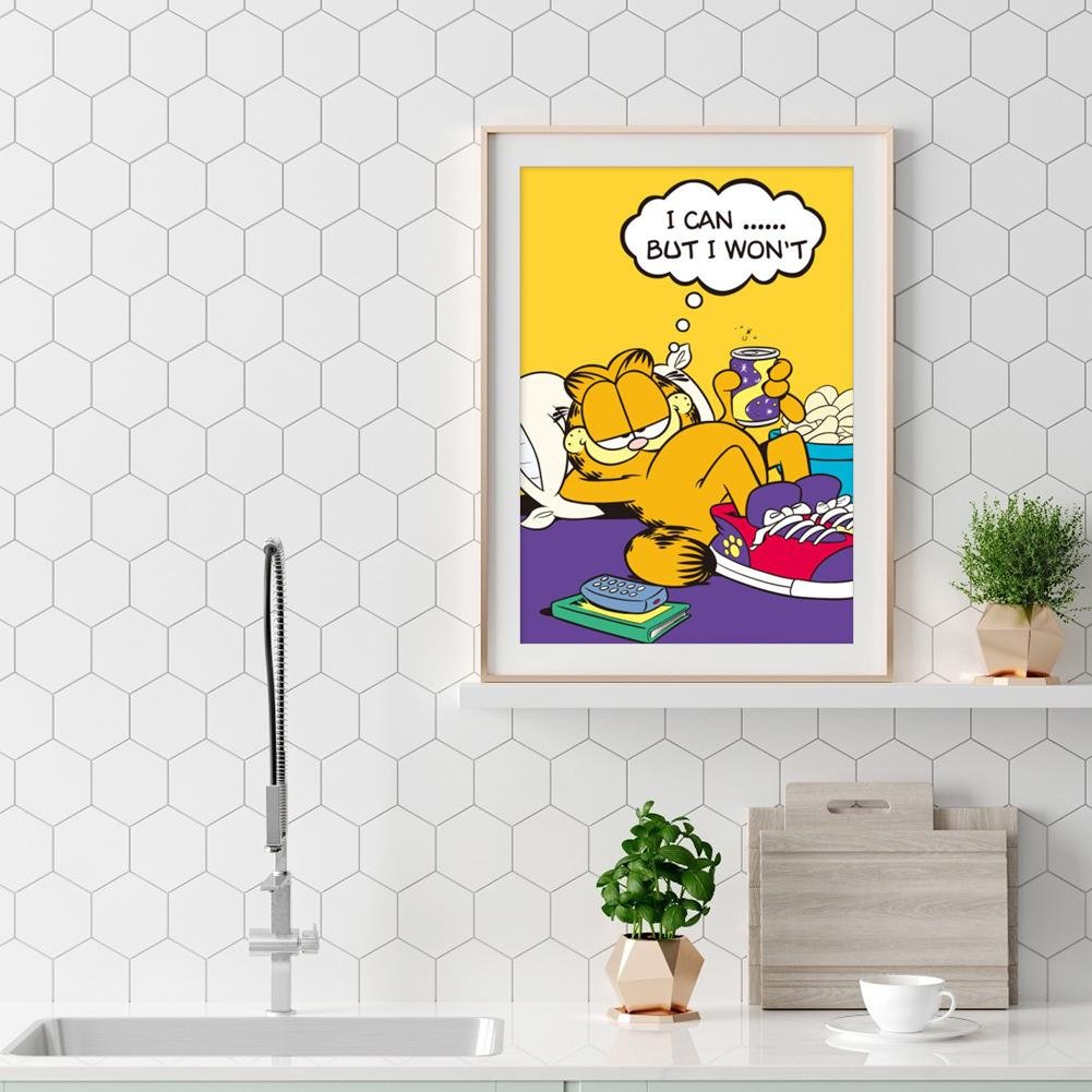 Diamond Painting - Full Round - Garfield Cat