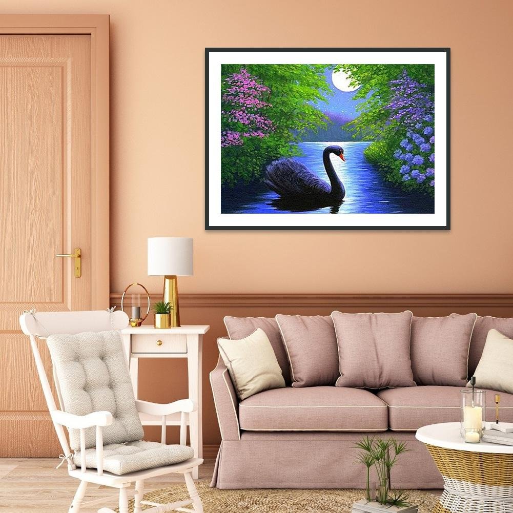 Diamond Painting - Full Round - Black Swan