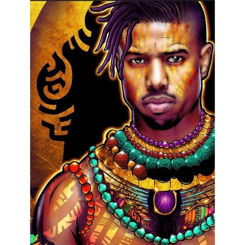 African Man Full Round Diamond Painting Kits