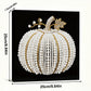 DIY Pearl Painting With Frame - Handmade Self-Adhesive Pearls - Pumpkin (25*25cm)