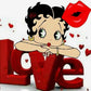 5D Diy Diamond Painting Kit Full Round Beads Betty Boop *40*40cm)