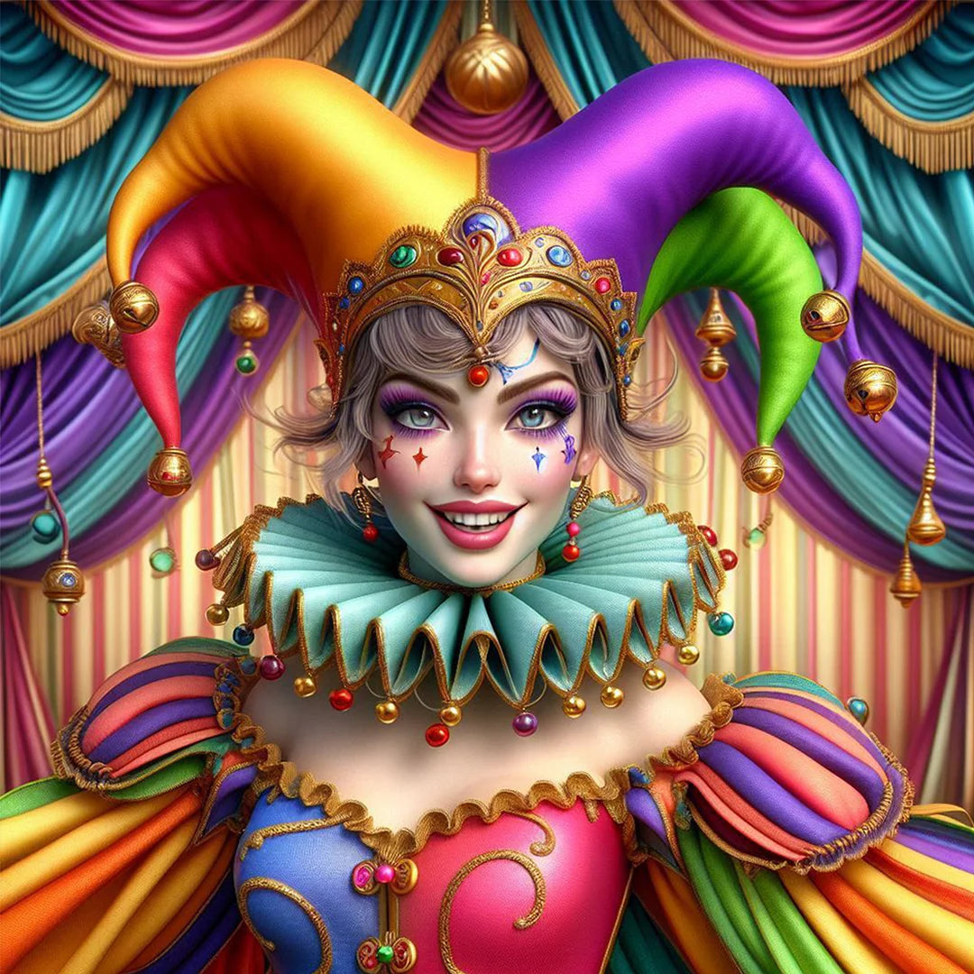 Diamond Painting - Full Round / Square - Circus Clown