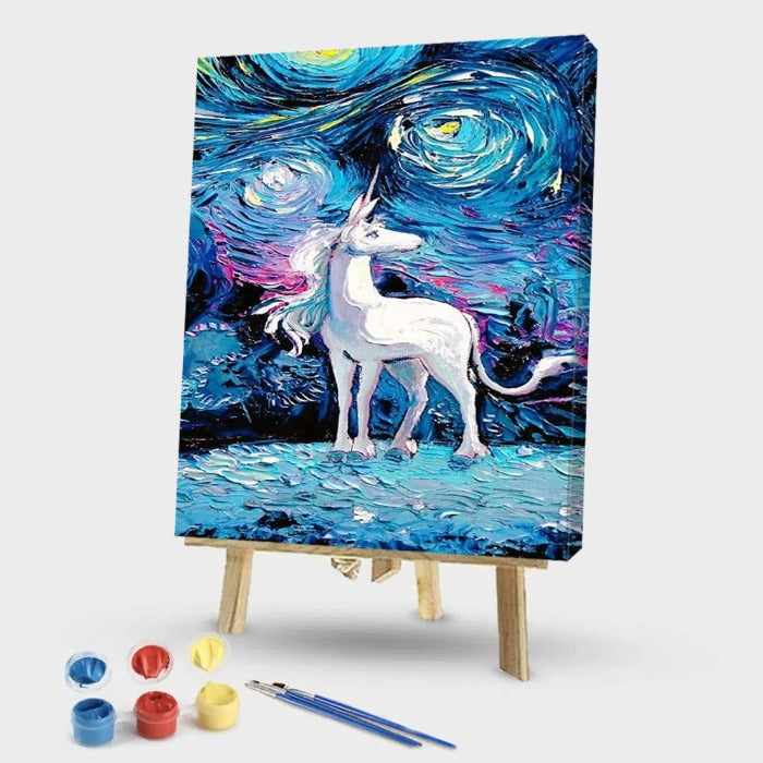 Abstract Horn Horse Hand Painted Canvas Oil Art Picture Craft Home Wall Decor