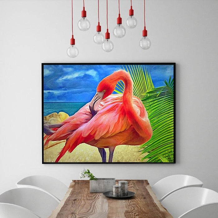 Paint By Number Oil Painting Pink Bird (40*50cm)
