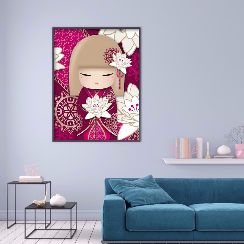 Diamond Painting - Full Round - Kokeshi Doll A