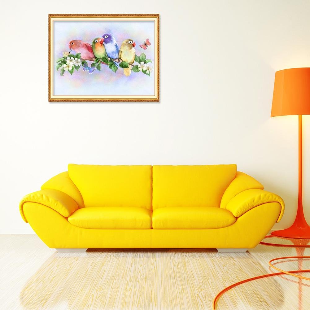 Diamond Painting - Full Round - Colorful Birds