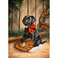 5D Diy Diamond Painting Kit Full Round Beads Baseball Dog