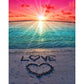 LOVE Beach Hand Painted Canvas Oil Art Picture Craft Wall Decor Artwork