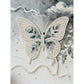 DIY Pearl Painting With Frame - Handmade Self-Adhesive Pearls - Butterfly (30*40cm) A
