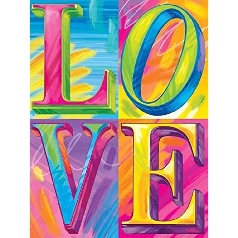 5D Diy Diamond Painting Kit Full Round Beads Love (35*45cm)