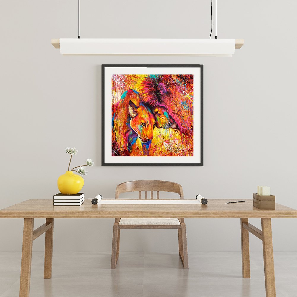 Diamond Painting - Full Round - Lion & Leopard