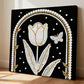 DIY Pearl Painting With Frame - Handmade Self-Adhesive Pearls - Tulip (25*25cm)