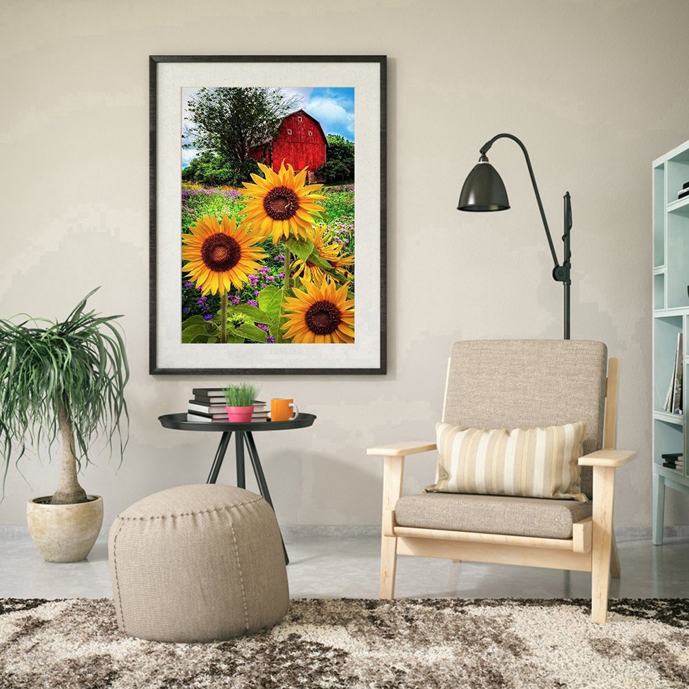 Diamond Painting - Full Round - Sunflowers A