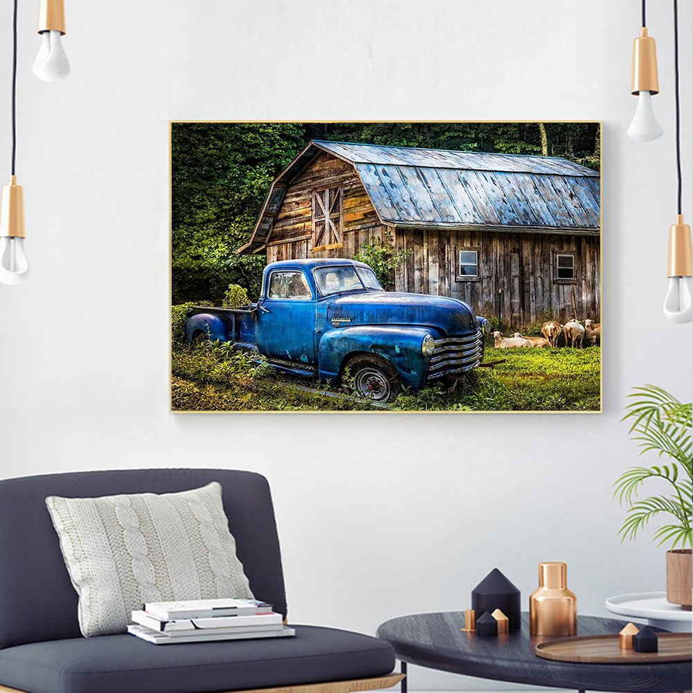 Diamond Painting - Full Round - Blue Car