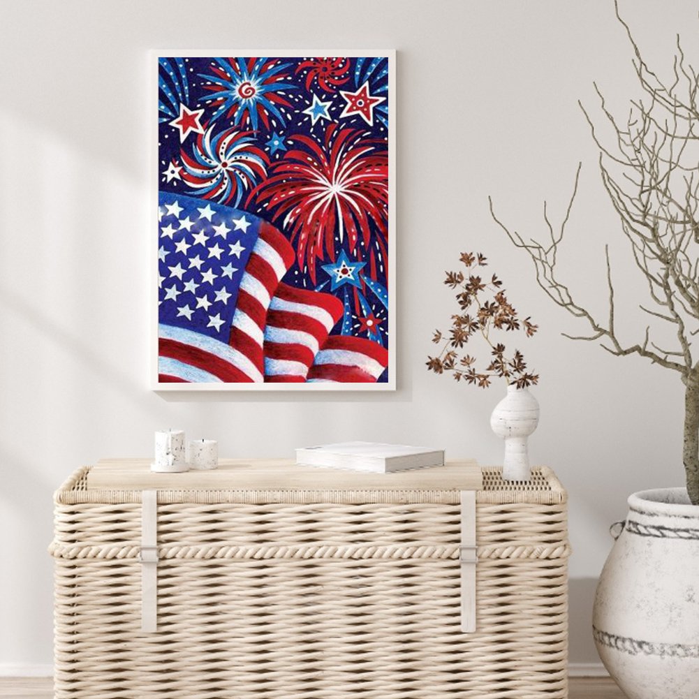 Diamond Painting - Full Round - Flag Banner