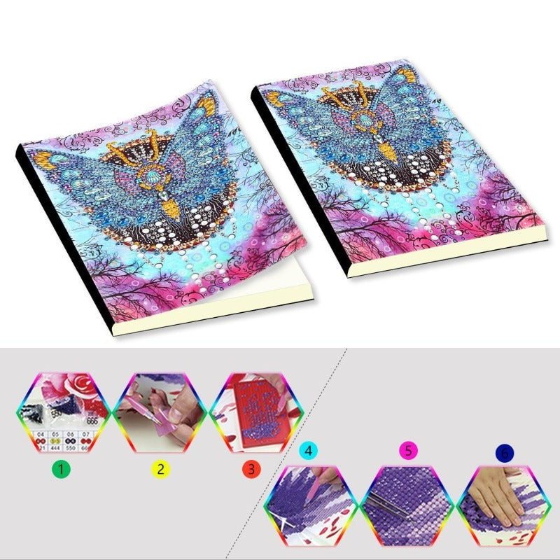 A5 5D Notebook DIY Part Special Shape Rhinestone Diary Book | Butterfly【diamondpaintingsart】