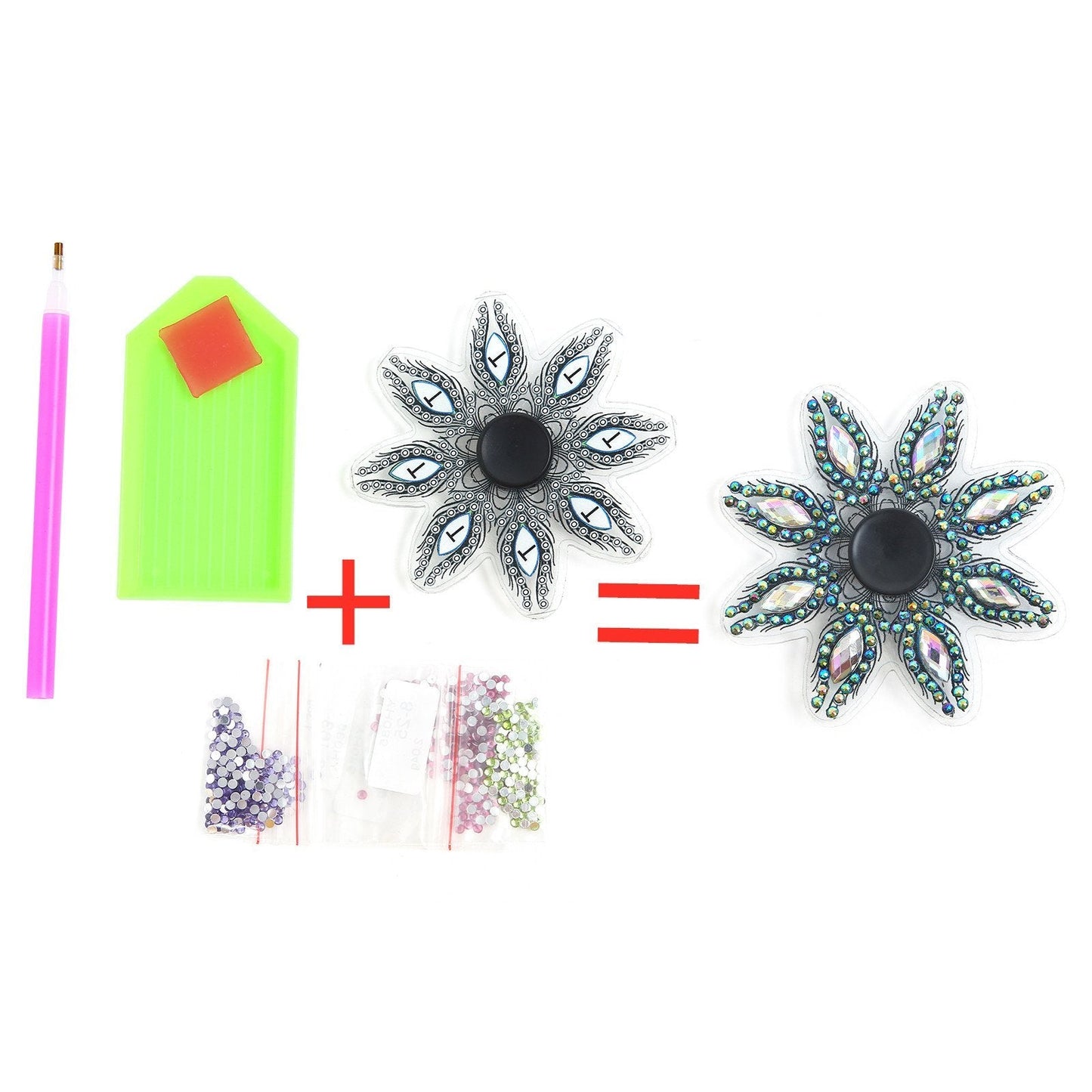 DIY Diamond Painting Fingertip Gyro Spinner - Mandala F