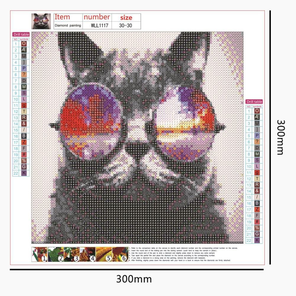 Diamond Painting - Full Round - Cool Cat
