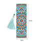 2pcs 5D DIY Special Shape Diamond Painting Leather Tassel Mandala Bookmarks