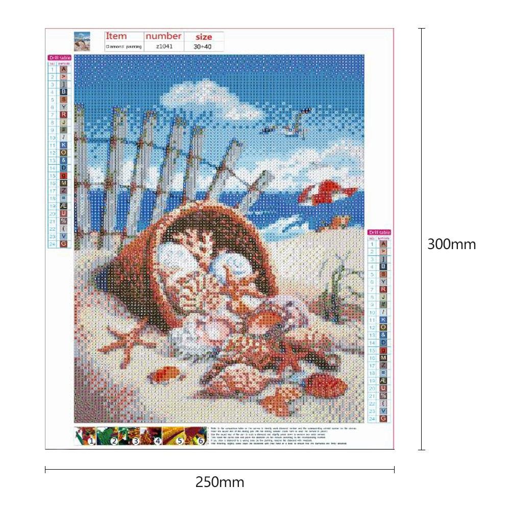 Diamond Painting - Full Round - Seaside Sea Snail
