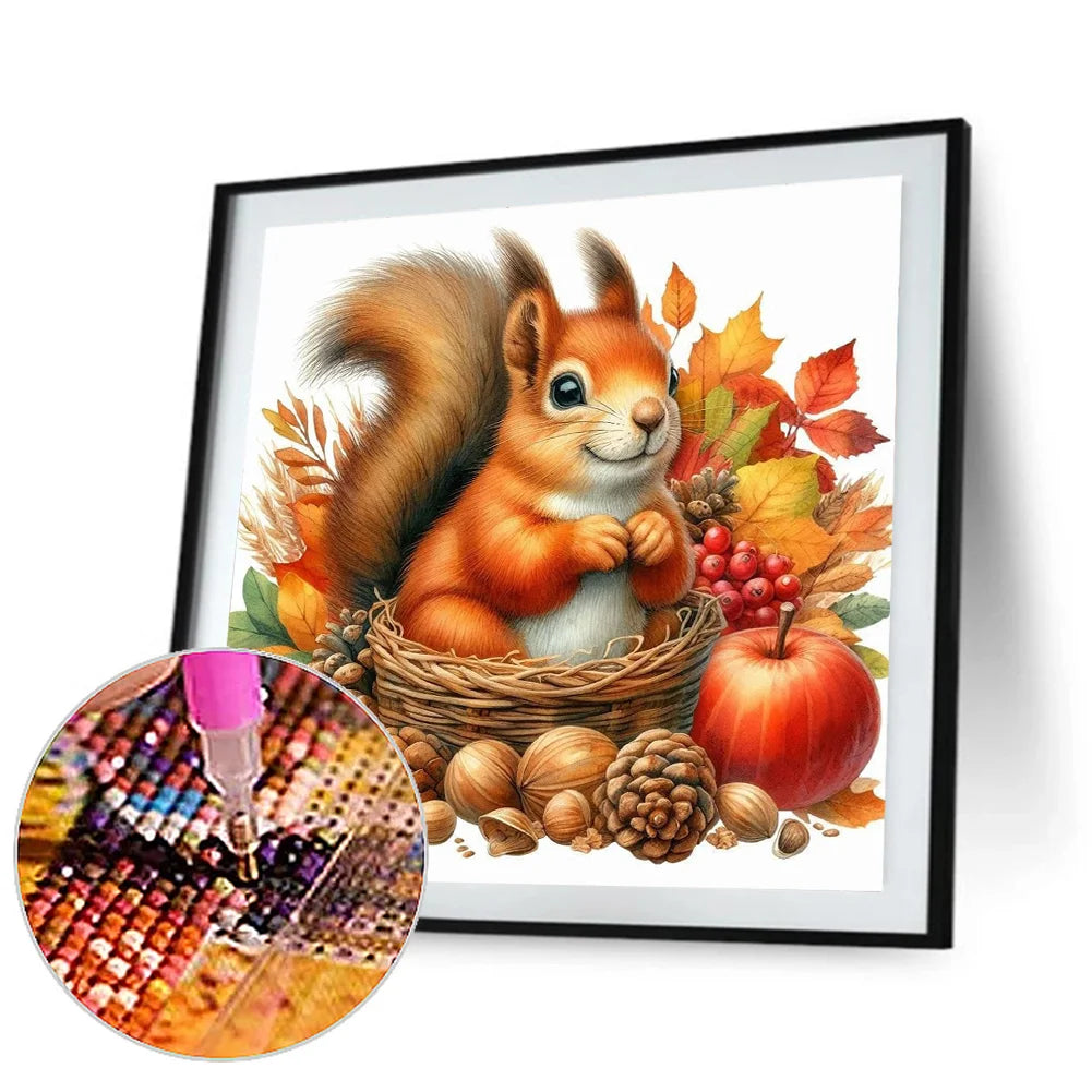 Diamond Painting - Full Round / Square - Autumn Squirrel