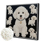 DIY Pearl Painting With Frame - Handmade Self-Adhesive Pearls - Puppy (30*30cm)