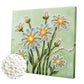 DIY Pearl Painting With Frame - Handmade Self-Adhesive Pearls - Flower (25*25cm) D